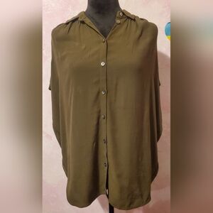 Madewell Khaki Women's Button-Down Shirt